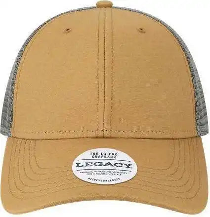 Legacy Lps Lo-pro Snapback Trucker Cap - Caramel Dark Gray - Tan / Adjustable