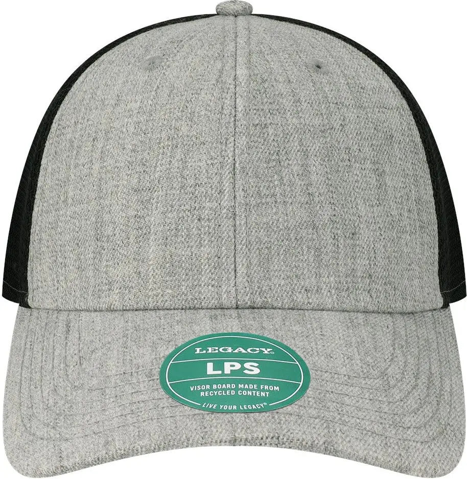 Legacy Lps Lo-pro Snapback Trucker Cap - Heather Grey Black - Gray / one Size Fits Most