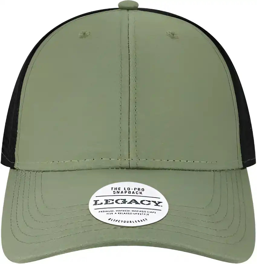 Legacy Lps Lo Pro Snapback Trucker Cap Olive Black / Adjustable
