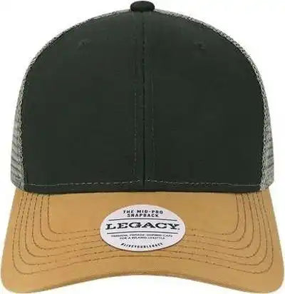 Legacy Mps Mid-pro Snapback Trucker Cap - Black Caramel Dark Gray - Adjustable