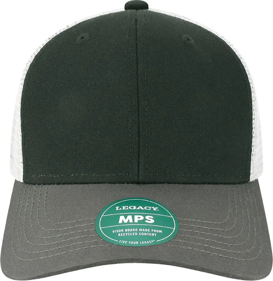 Legacy Mps Mid-pro Snapback Trucker Cap - Black Dark Grey Silver