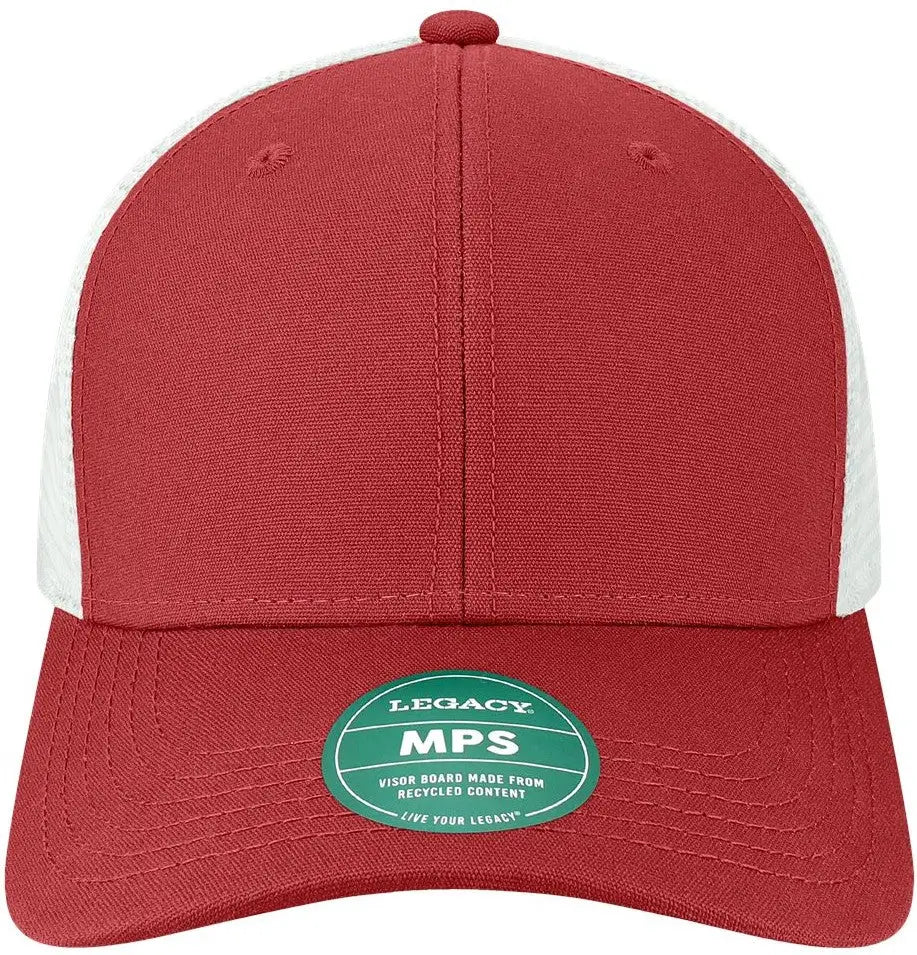 Legacy Mps Mid-pro Snapback Trucker Cap - Cardinal White - one Size Fits Most
