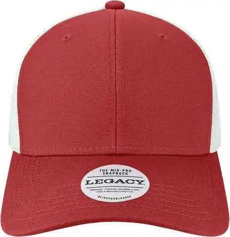 Legacy Mps Mid-pro Snapback Trucker Cap - Cardinal White - one Size Fits Most