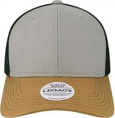 Legacy Mps Mid Pro Snapback Trucker Cap Gray Caramel Black / Adjustable