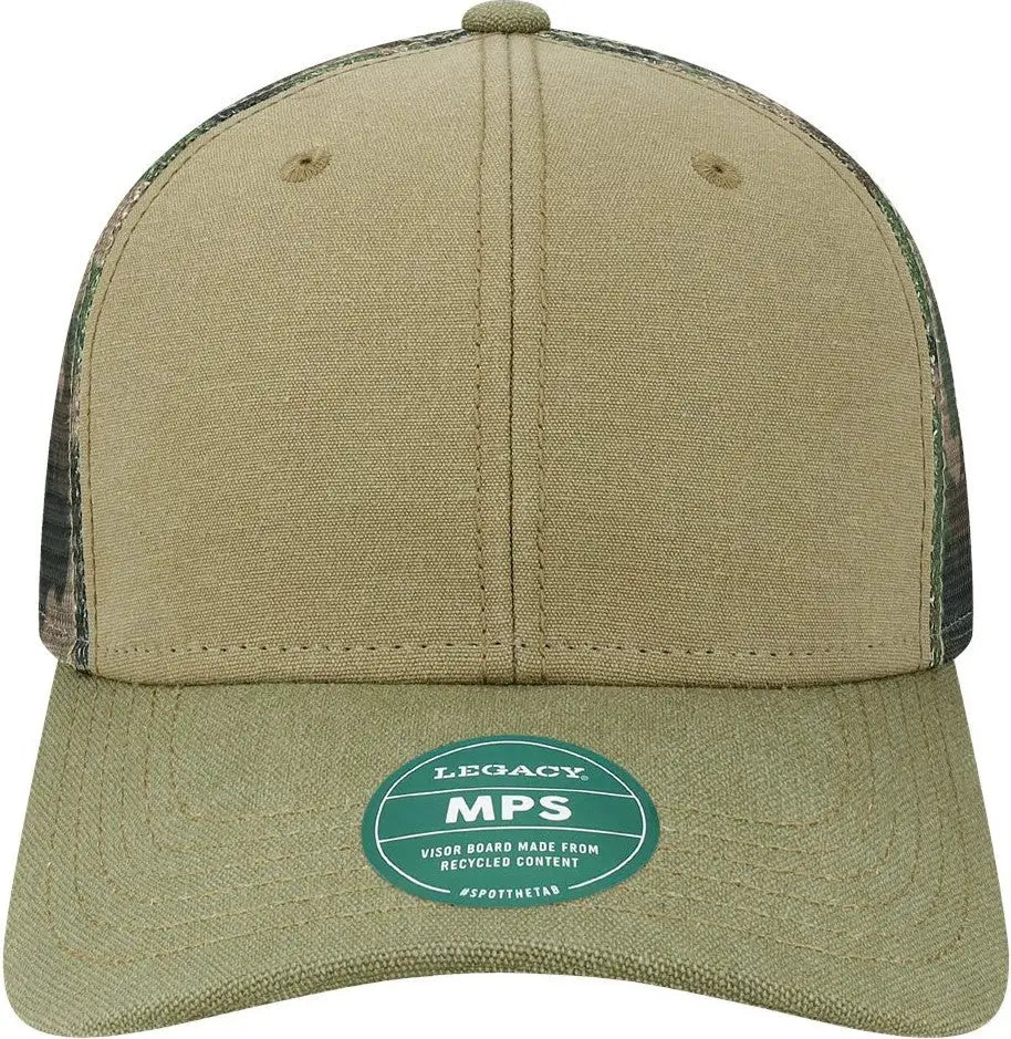 Legacy Mps Mid-pro Snapback Trucker Cap - Khaki Sage Camo Mesh - Khaki/ Sage/ / one Size Fits Most