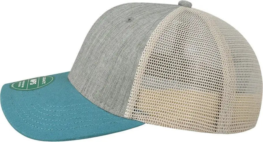 Legacy Mps Mid-pro Snapback Trucker Cap - Melange Grey Pacific Blue Stone - Gray / one Size Fits Most