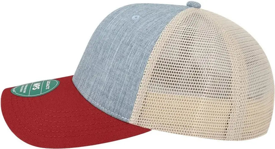 Legacy Mps Mid-pro Snapback Trucker Cap - Melange Light Blue Cardinal Stone - Ice Sand / one Size Fits Most