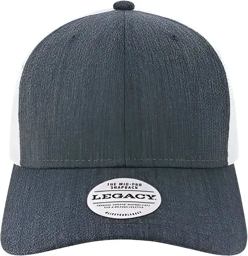 Legacy Mps Mid-pro Snapback Trucker Cap - Melange Navy White - Adjustable