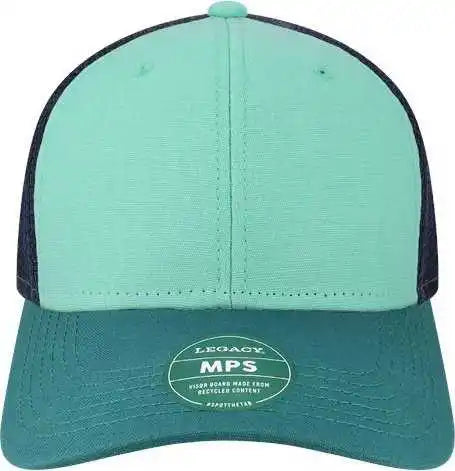 Legacy Mps Mid-pro Snapback Trucker Cap - Mint Marine Navy - one Size Fits Most