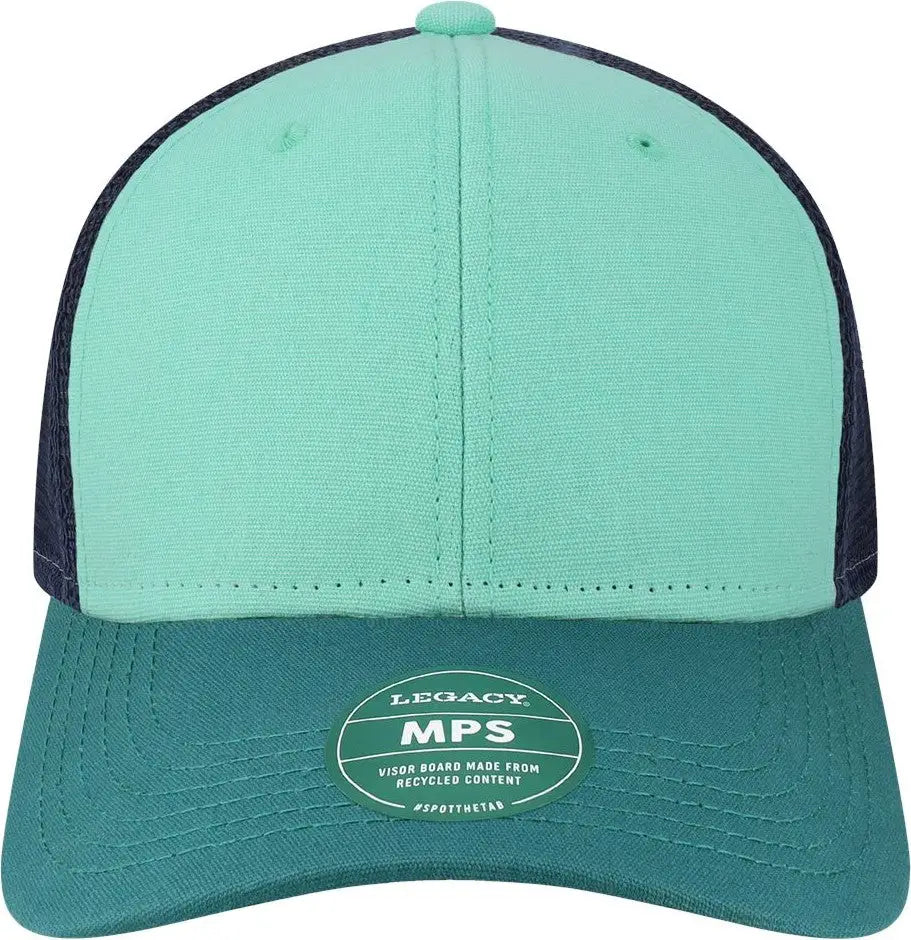 Legacy Mps Mid-pro Snapback Trucker Cap - Mint Marine Navy - one Size Fits Most