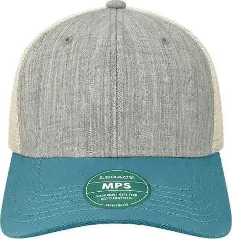 Legacy Mps Mid-pro Snapback Trucker Cap - Mlange Gray Pacific Blue Stone - one Size Fits Most