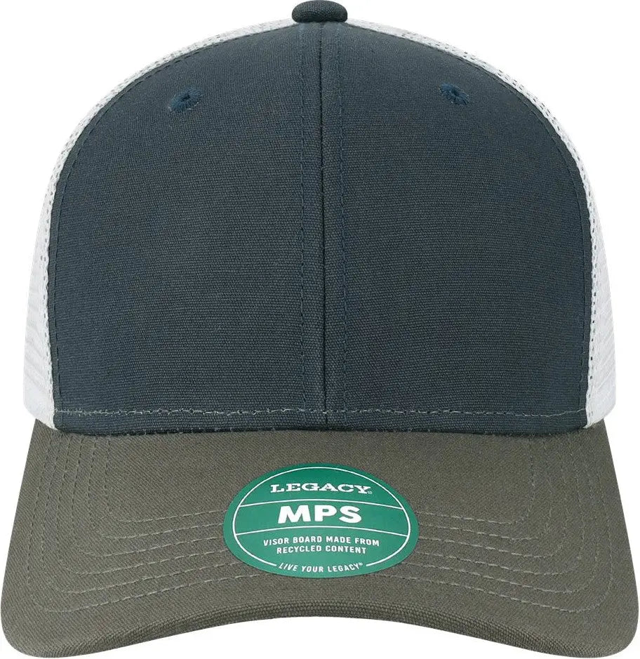 Legacy Mps Mid-pro Snapback Trucker Cap - Navy Dark Grey Silver - Light Gray / one Size Fits Most