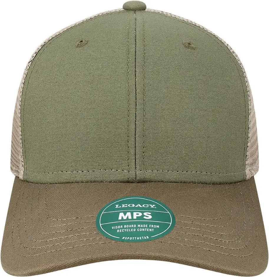 Legacy Mps Mid-pro Snapback Trucker Cap - Olive Dark Khaki