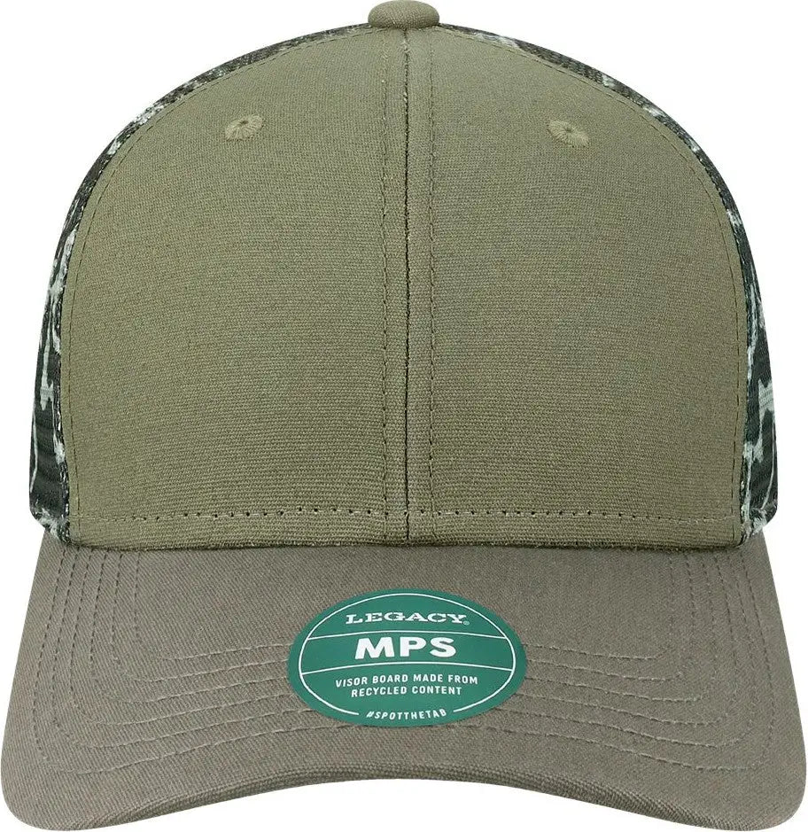Legacy Mps Mid-pro Snapback Trucker Cap - Olive Grey Camo
