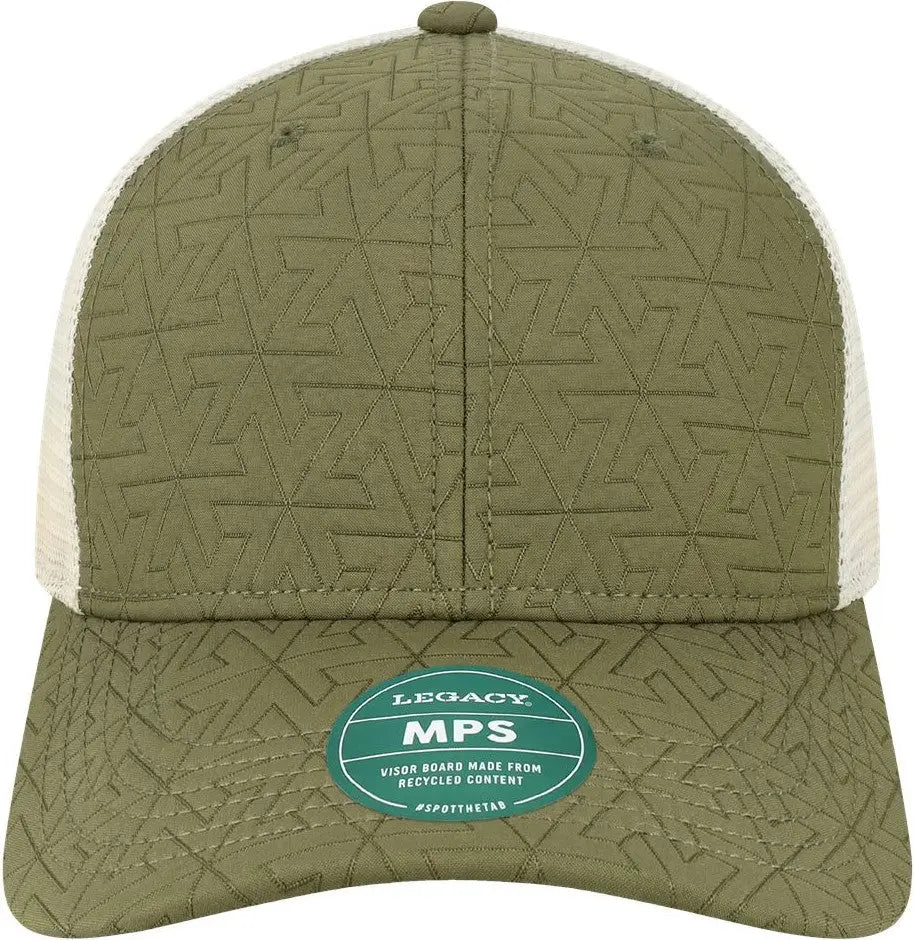 Legacy Mps Mid-pro Snapback Trucker Cap - Olive z - Quilted - one Size Fits Most