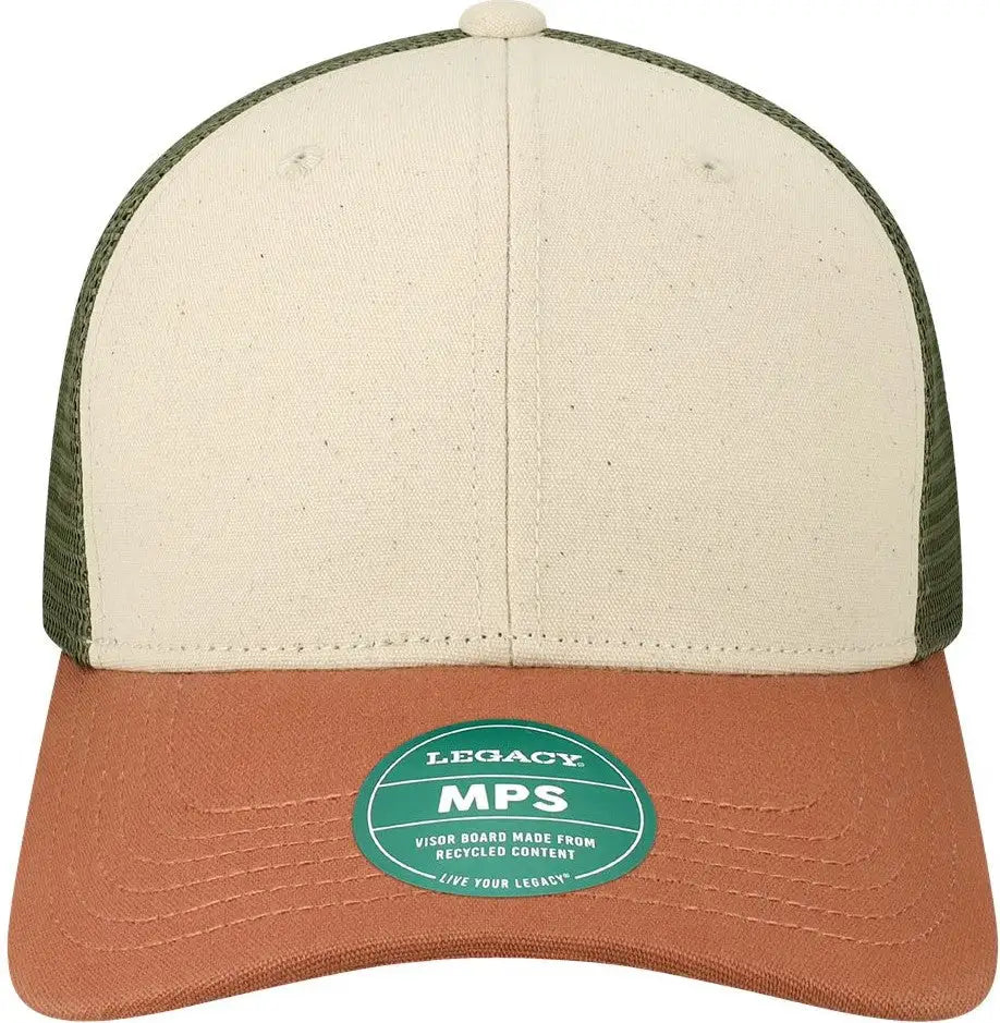 Legacy Mps Mid-pro Snapback Trucker Cap - Stone Bronze Light Olive Green - Sand / one Size Fits Most