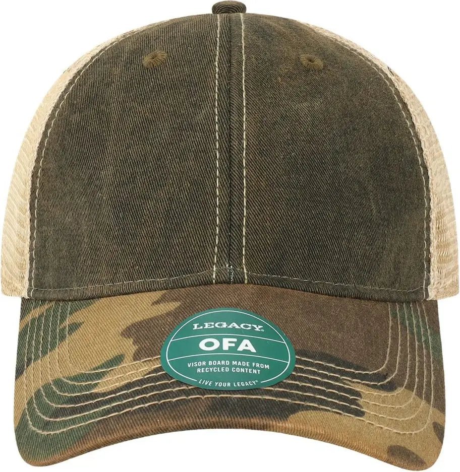 Legacy Ofa Old Favorite Trucker Cap - Black Army Camo Khaki