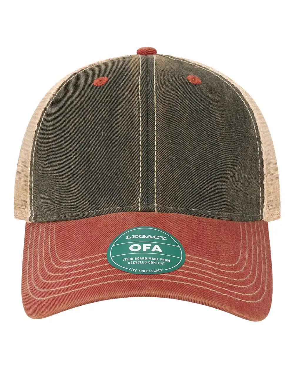 Legacy Ofa Old Favorite Trucker Cap - Black Cardinal Khaki - one Size Fits Most
