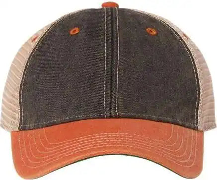 Legacy Ofa Old Favorite Trucker Cap - Black Orange Khaki - 6 5/8’’ - 7 3/8’’