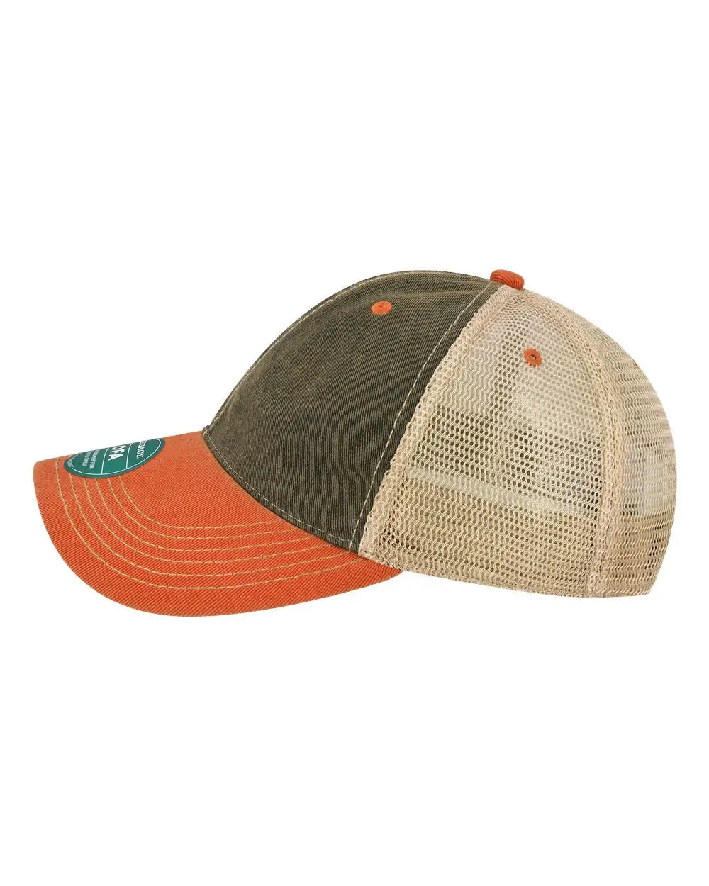 Legacy Ofa Old Favorite Trucker Cap - Black Orange Khaki - one Size Fits Most