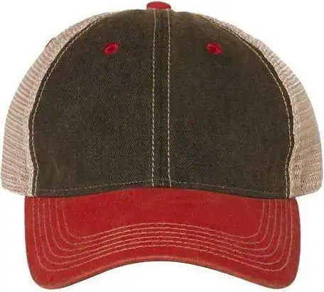 Legacy Ofa Old Favorite Trucker Cap Black Scarlet Red Khaki / 6 5/8’’ 7 3/8’’