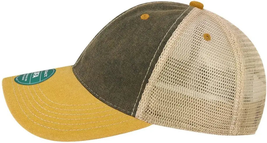 Legacy Ofa Old Favorite Trucker Cap - Black Yellow Khaki