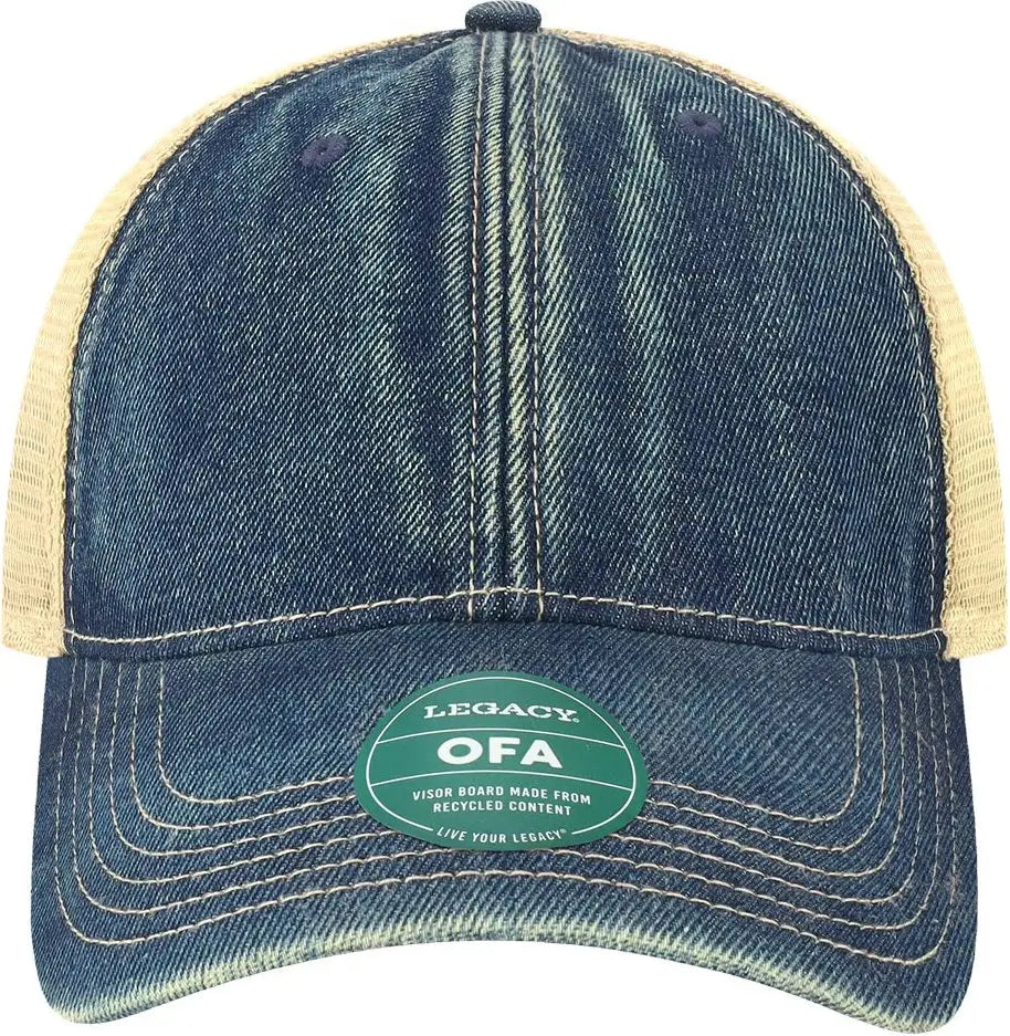 Legacy Ofa Old Favorite Trucker Cap - Blue Denim Khaki - Navy / one Size Fits Most