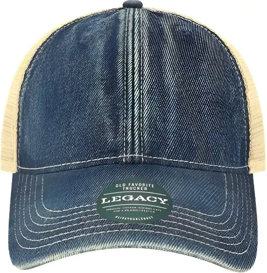 Legacy Ofa Old Favorite Trucker Cap Blue Denim Khaki Navy / one Size Fits Most