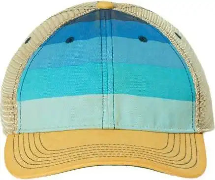 Legacy Ofa Old Favorite Trucker Cap - Blue Stripe Khaki - 6 5/8’’ - 7 3/8’’