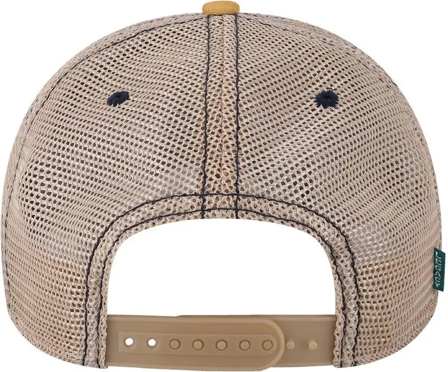 Legacy Ofa Old Favorite Trucker Cap - Blue Stripe Khaki - one Size Fits Most