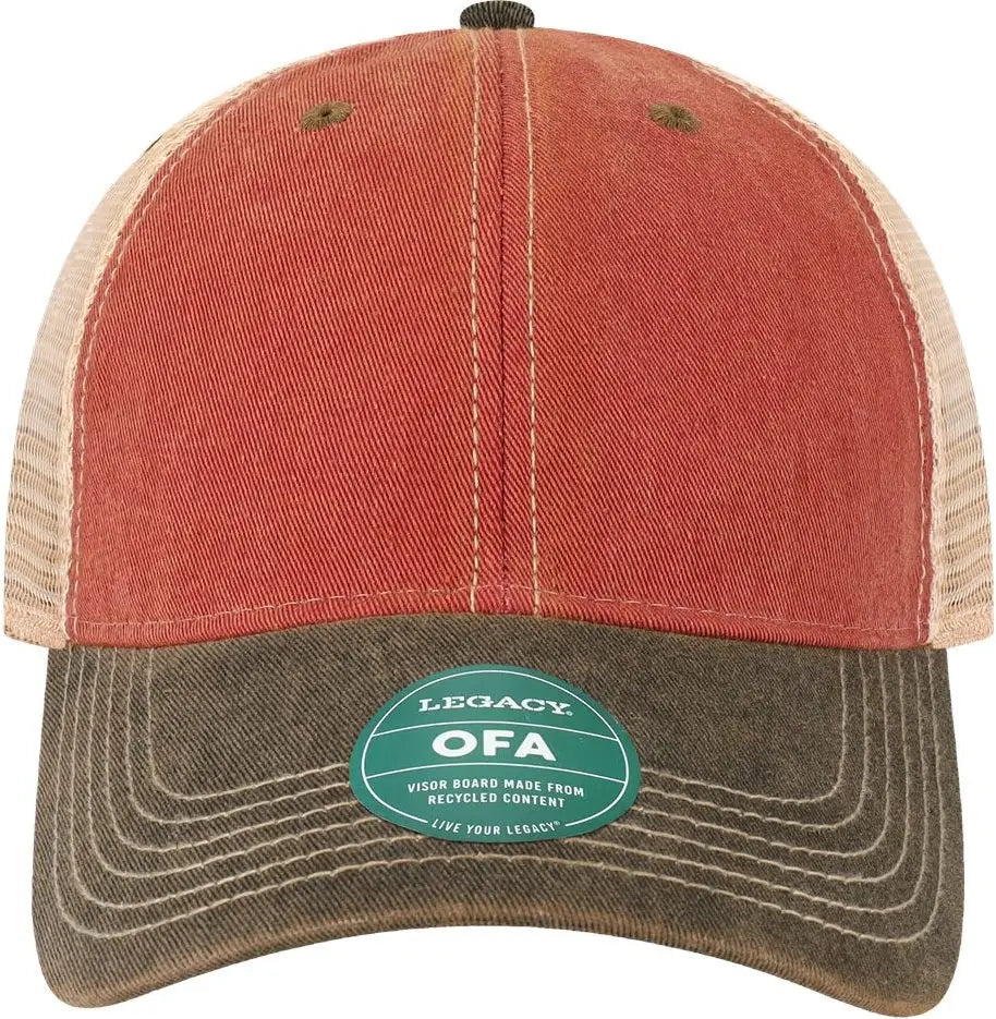 Legacy Ofa Old Favorite Trucker Cap - Cardinal Black Khaki - one Size Fits Most