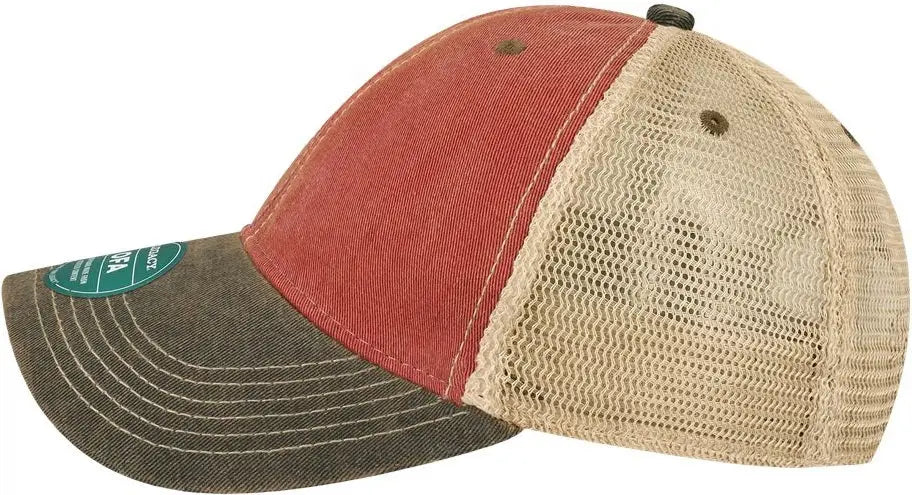 Legacy Ofa Old Favorite Trucker Cap - Cardinal Black Khaki - one Size Fits Most