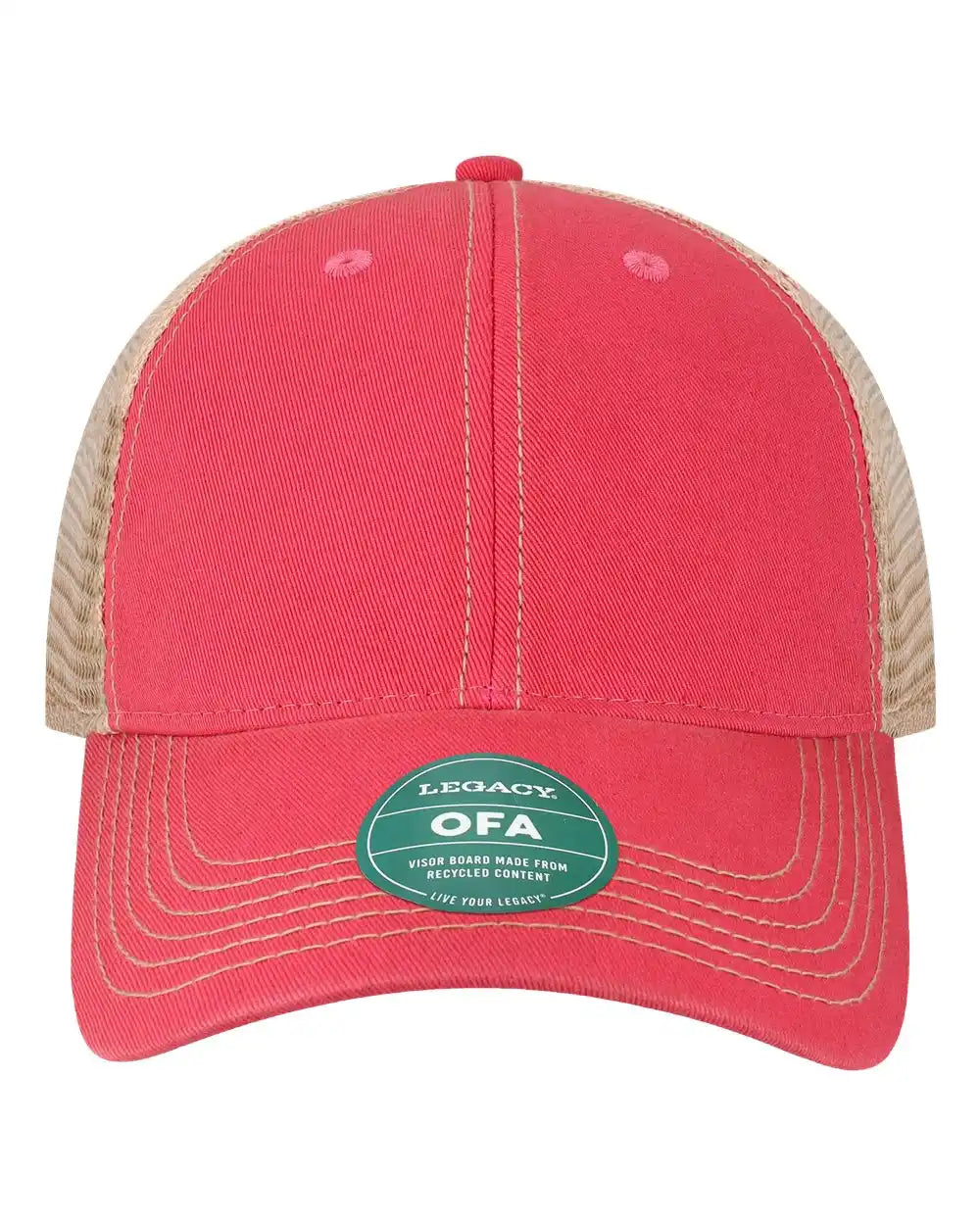 Legacy Ofa Old Favorite Trucker Cap - Dark Pink Khaki - Pink/ / Adjustable