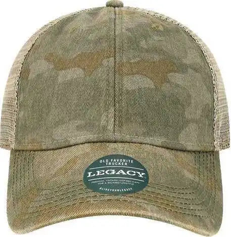 Legacy Ofa Old Favorite Trucker Cap - Green Field Camo Java - Olive Khaki / one Size Fits Most