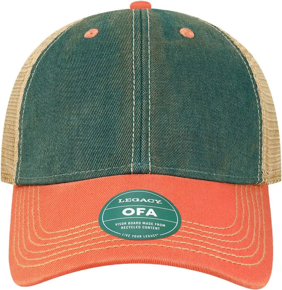 Legacy Ofa Old Favorite Trucker Cap - Marine Blue Coral - one Size Fits Most