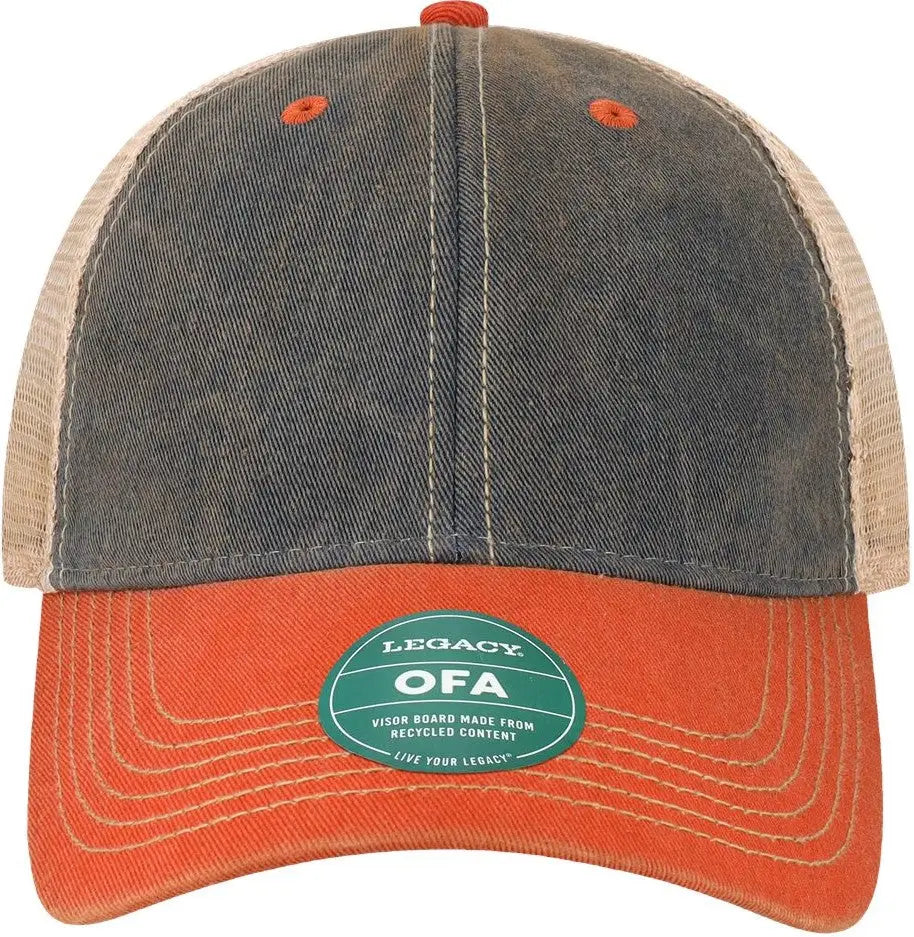 Legacy Ofa Old Favorite Trucker Cap - Navy Orange Khaki