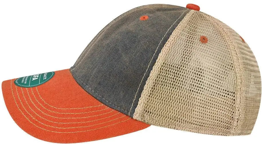 Legacy Ofa Old Favorite Trucker Cap - Navy Orange Khaki