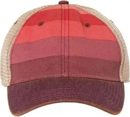Legacy Ofa Old Favorite Trucker Cap - Red Stripe Khaki - 6 5/8’’ - 7 3/8’’
