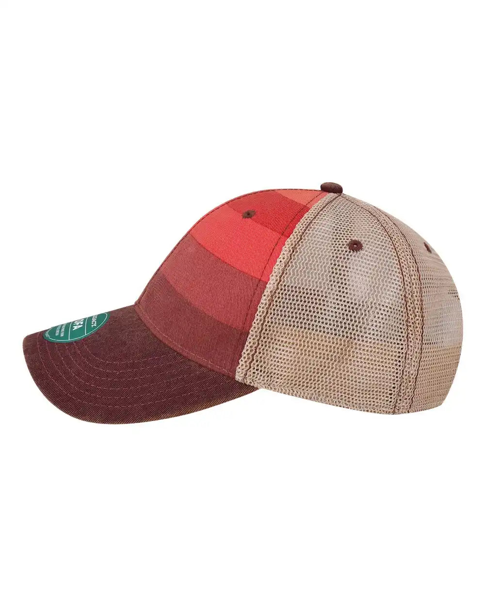 Legacy Ofa Old Favorite Trucker Cap - Red Stripe Khaki - Stripe/ / Adjustable