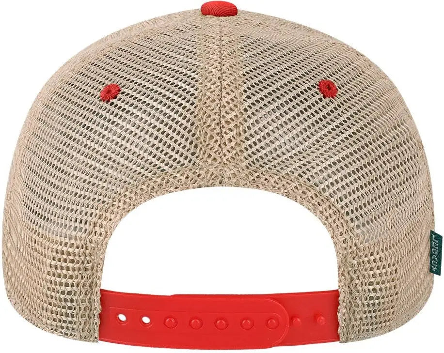 Legacy Ofa Old Favorite Trucker Cap - Scarlet Red Khaki