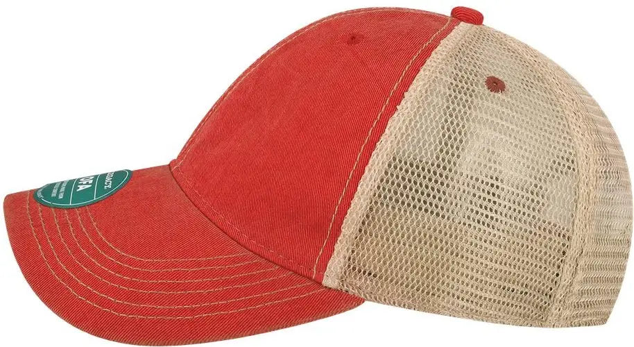 Legacy Ofa Old Favorite Trucker Cap - Scarlet Red Khaki - one Size Fits Most