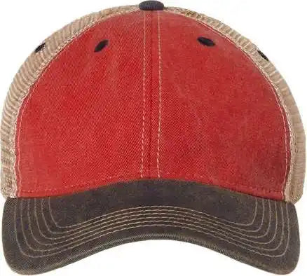 Legacy Ofa Old Favorite Trucker Cap Scarlet Red Navy Khaki / 6 5/8’’ 7 3/8’’