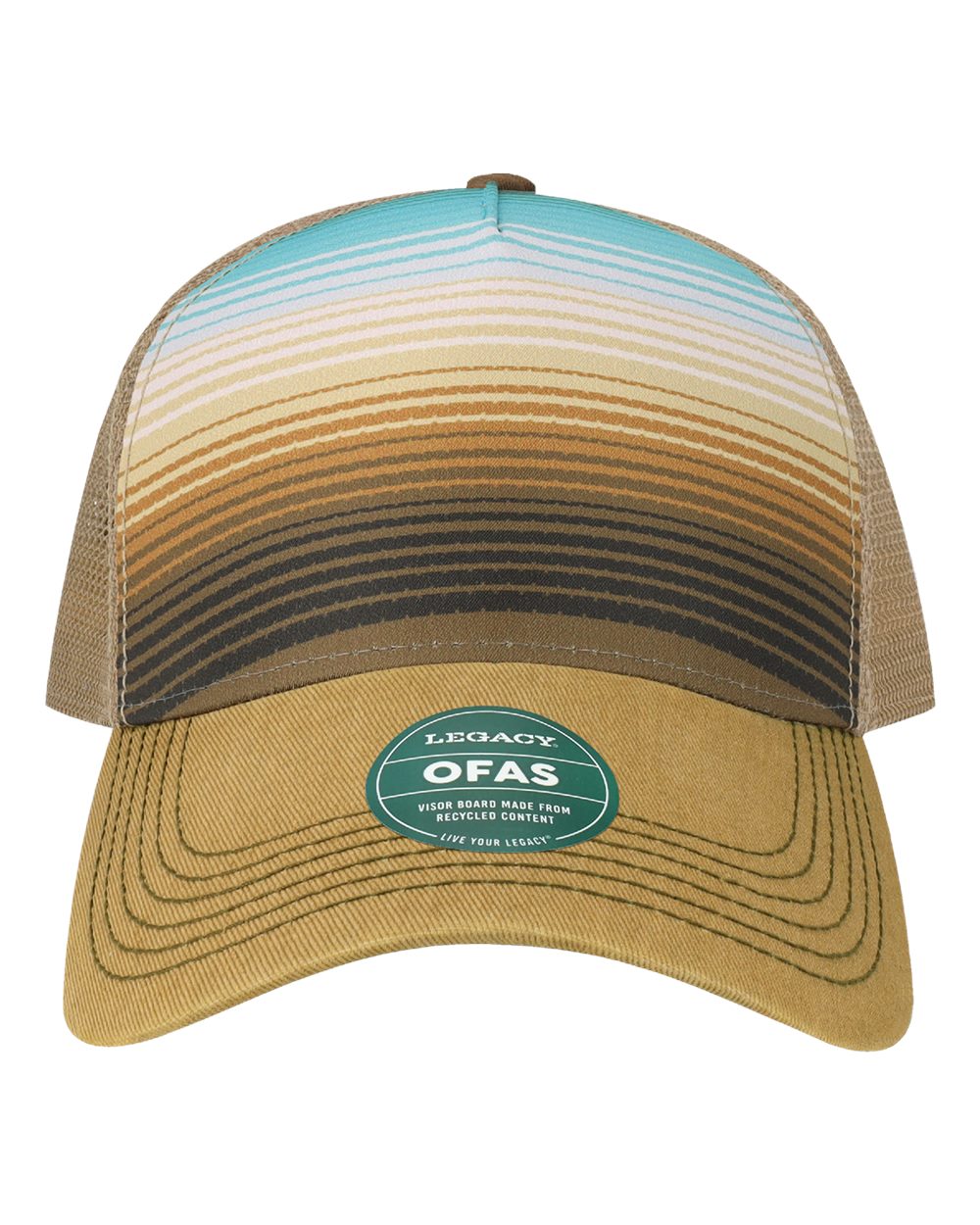 Legacy Ofafp Old Favorite Five-panel Trucker Cap - Earth Stripe