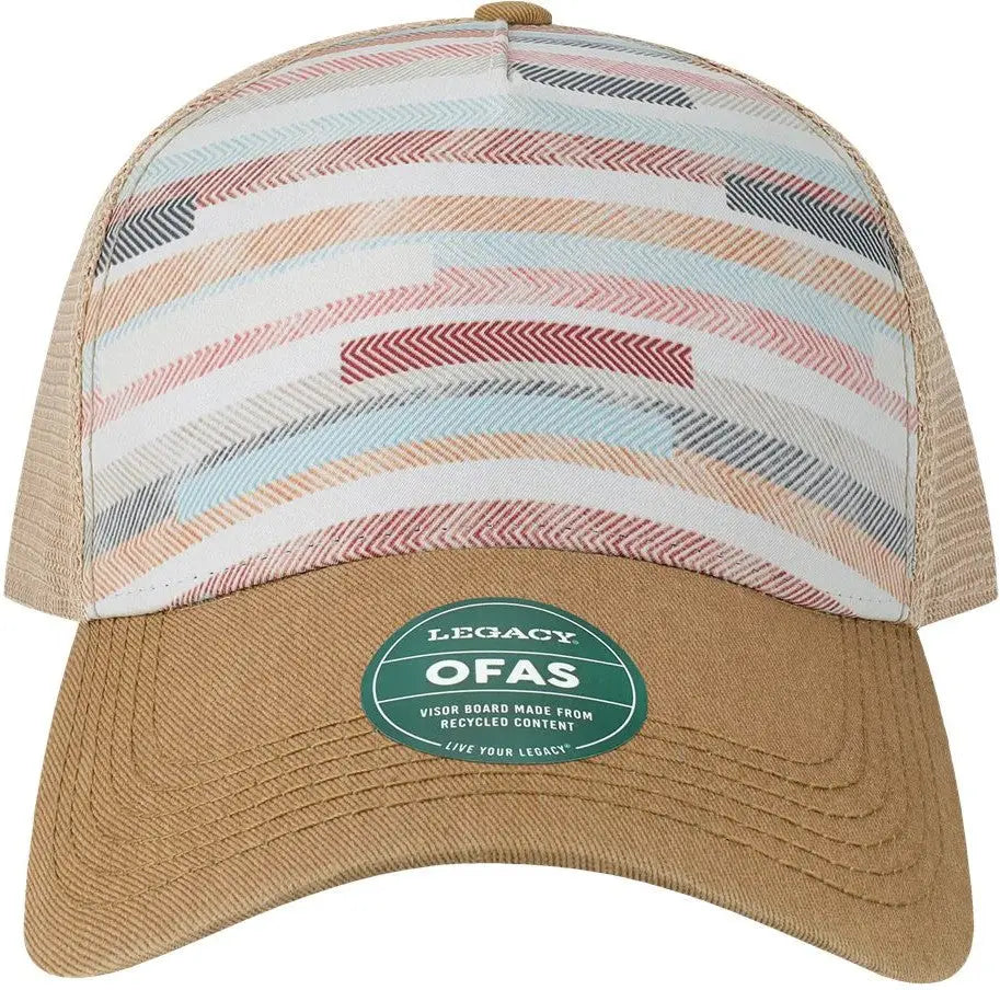 Legacy Ofafp Old Favorite Five-panel Trucker Cap - Fabric Stripes