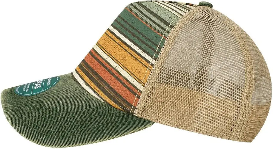 Legacy Ofafp Old Favorite Five-panel Trucker Cap - Green Stripe - one Size Fits Most