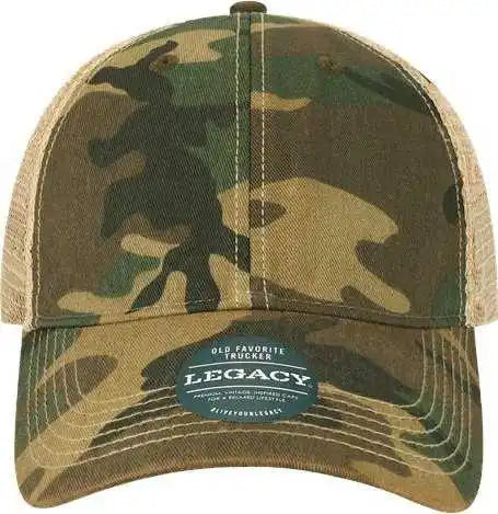 Legacy Ofay Youth Old Favorite Trucker Cap - Army Camo Khaki - Olive / one Size Fits Most