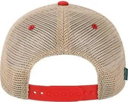 Legacy Ofay Youth Old Favorite Trucker Cap - Scarlet Red Khaki - one Size Fits Most