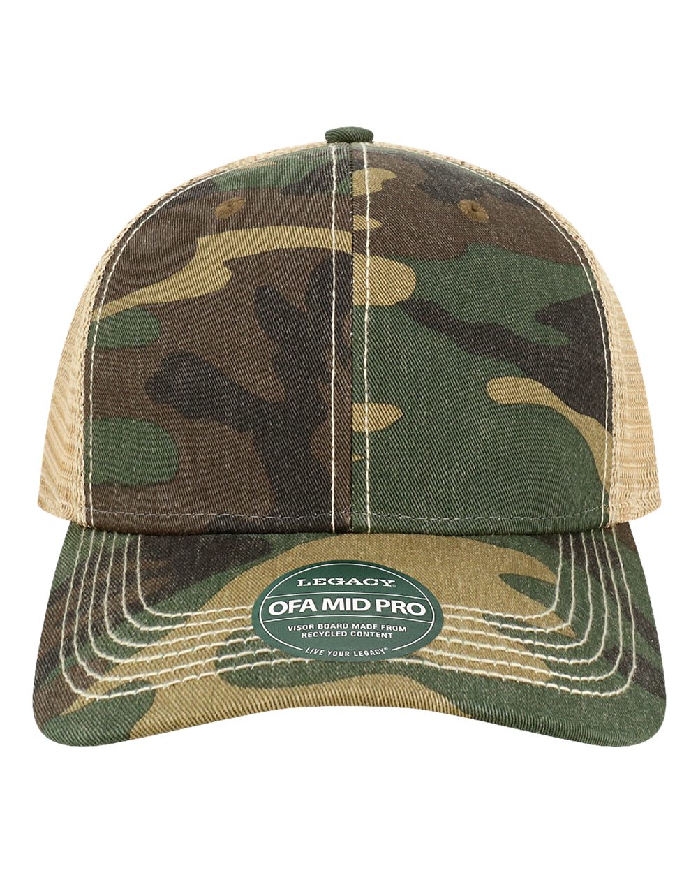 Legacy Ofmps Old Favorite Mid Pro Trucker Cap - Army Camo Khaki