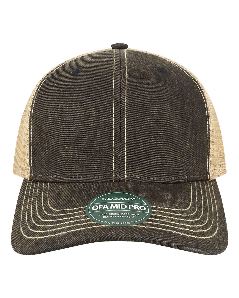 Legacy Ofmps Old Favorite Mid Pro Trucker Cap - Black Khaki