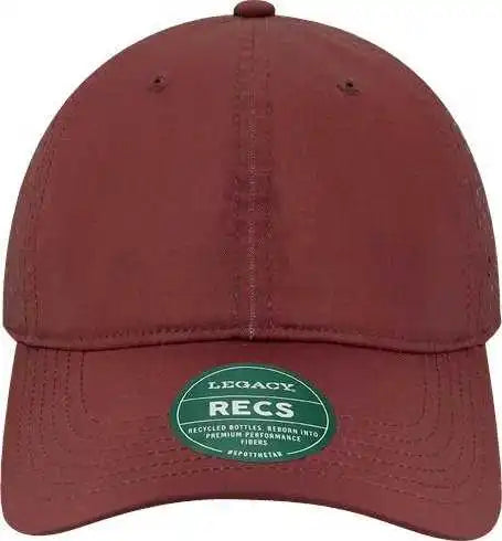Legacy Recs Reclaim Sport Mesh Cap - Eco Maroon - one Size Fits Most